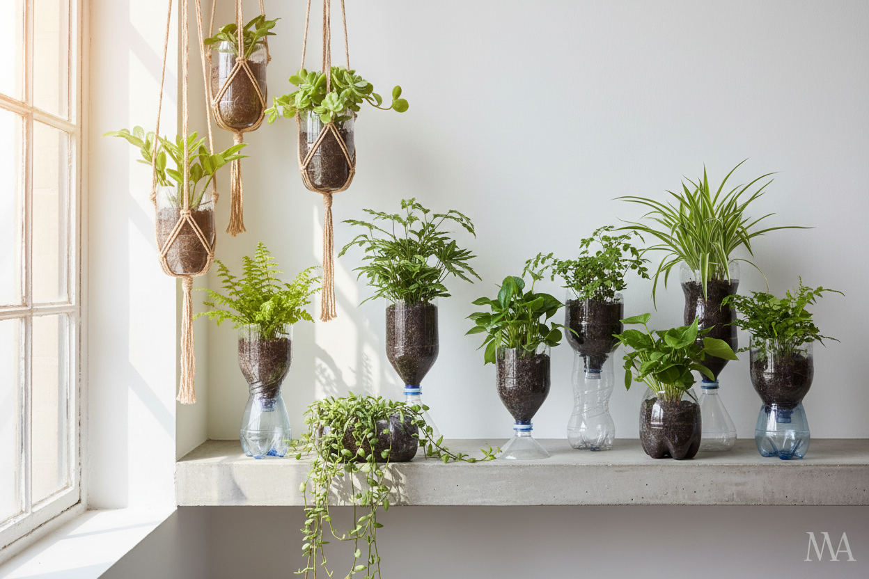 Mini guida green: come costruire un orto verticale con bottiglie di plastica riciclate